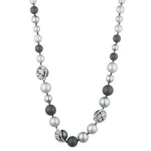 Encrusted Mosaic Pearl Necklace